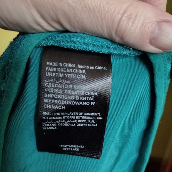 Bebe Ruffle Cross Thong Bodysuit Deep Lake size M, NWT - Picture 7 of 7